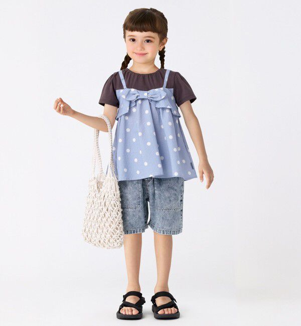 SHIPS Colors 「SHIPS Colors:〈接触冷感・洗濯機可能〉クールタッチ デニム ショーツ(90～140cm)」|デニム|