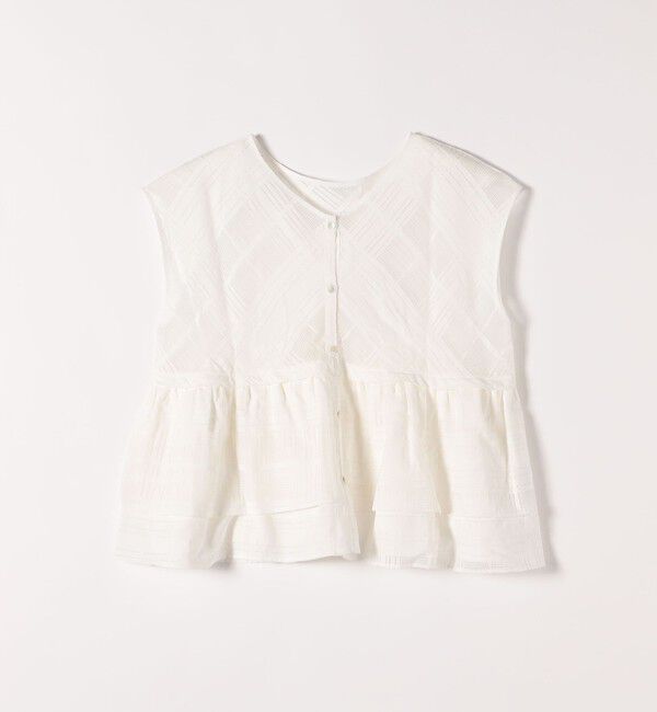 SHIPS any「SHIPS any:〈洗濯機可能〉シアー チェック ティアード ペプラム 2WAY ブラウス」|シャツ・ブラウス|