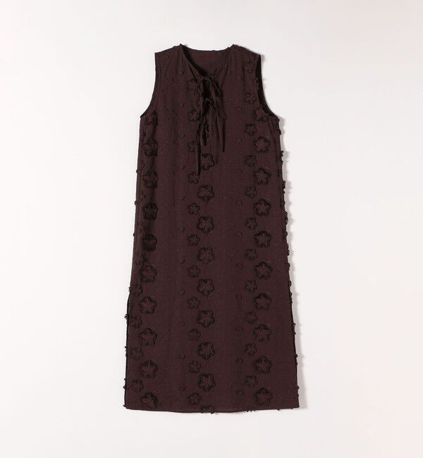 SHIPS any「SHIPS any:〈手洗い可能〉3D フラワー エンブロイダリー ロング ワンピース」|ワンピース|