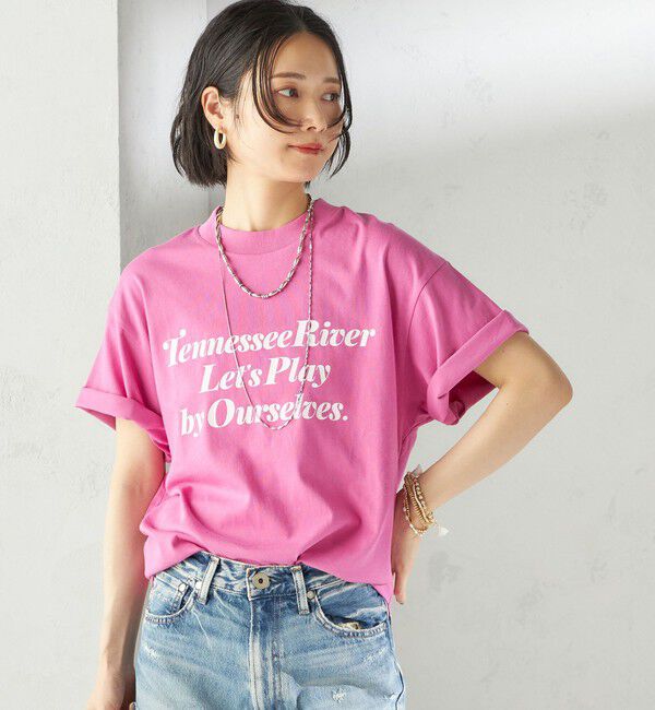 SHIPS for women「【SHIPS別注】TENNESSEE:イージー ショート スリーブ TEE」|Tシャツ・カットソー|ピンク