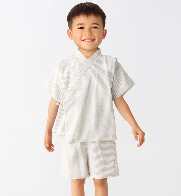 SHIPS Colors 「SHIPS Colors: 90～130cm /〈洗濯機可能〉甚平 ストライプ」|その他|グレー