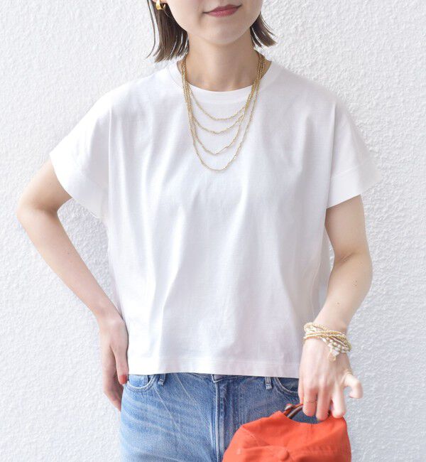 SHIPS for women「〈接触冷感 / UVカット〉コクーン フレンチ スリーブ プルオーバー」|Tシャツ・カットソー|