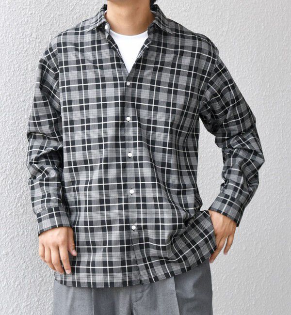 SHIPS any「SHIPS any:〈洗濯機可能〉LIM BLESS チェック レギュラーカラー シャツ◇」|シャツ・ブラウス|ブラック