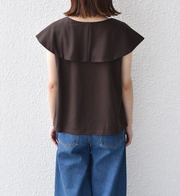 SHIPS Colors 「SHIPS Colors:〈手洗い可能〉ジョーゼット ネジリ カラー トップス」|Tシャツ・カットソー|