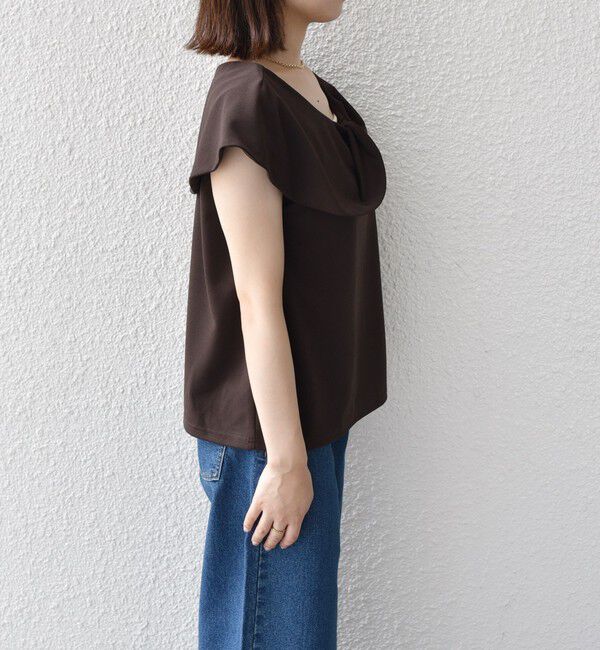 SHIPS Colors 「SHIPS Colors:〈手洗い可能〉ジョーゼット ネジリ カラー トップス」|Tシャツ・カットソー|