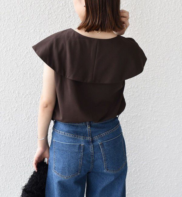 SHIPS Colors 「SHIPS Colors:〈手洗い可能〉ジョーゼット ネジリ カラー トップス」|Tシャツ・カットソー|