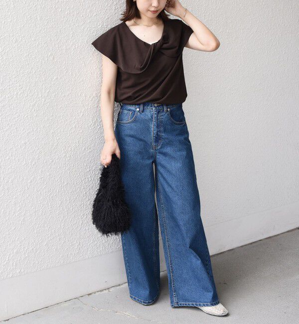 SHIPS Colors 「SHIPS Colors:〈手洗い可能〉ジョーゼット ネジリ カラー トップス」|Tシャツ・カットソー|