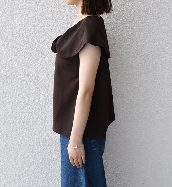 SHIPS Colors 「SHIPS Colors:〈手洗い可能〉ジョーゼット ネジリ カラー トップス」|Tシャツ・カットソー|