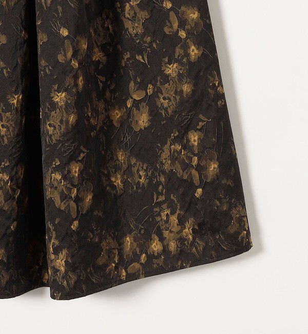 quaranciel「quaranciel:〈洗濯機可能〉フラワー ジャカード タック ギャザー フレア スカート」|フレア|