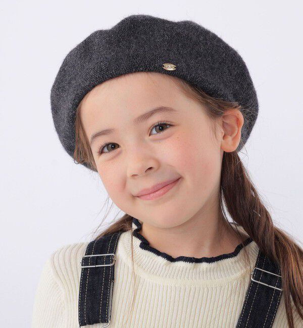 SHIPS KIDS「SHIPS KIDS:ニット ベレー帽」|ハンチング・ベレー帽|ダークグレー