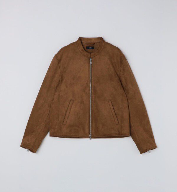 SHIPS「SHIPS: ポリエステル フェイク スエード シングル ライダース」|ライダースジャケット|