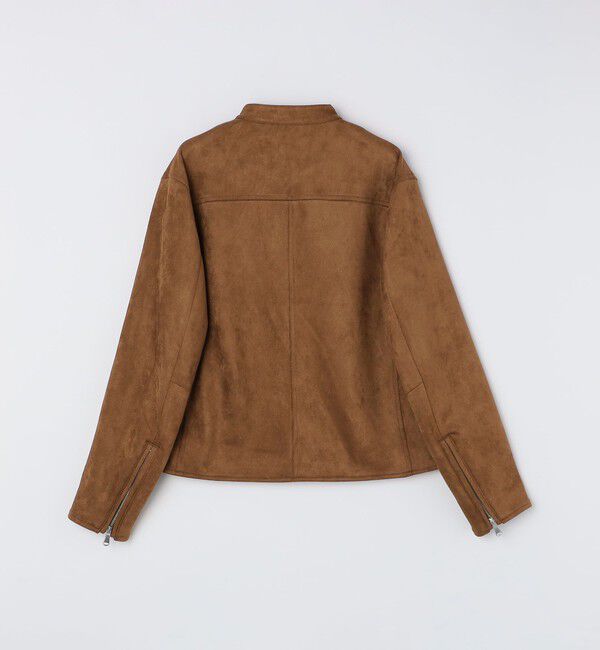 SHIPS「SHIPS: ポリエステル フェイク スエード シングル ライダース」|ライダースジャケット|