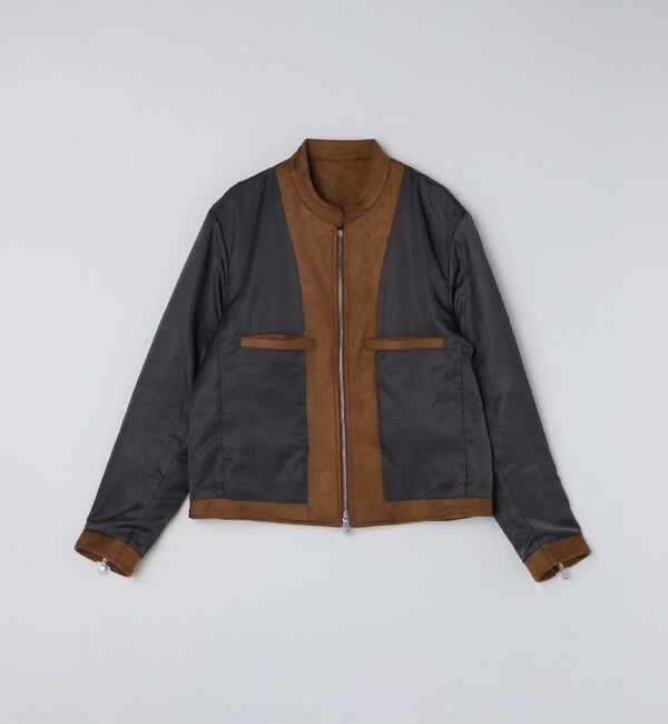 SHIPS「SHIPS: ポリエステル フェイク スエード シングル ライダース」|ライダースジャケット|