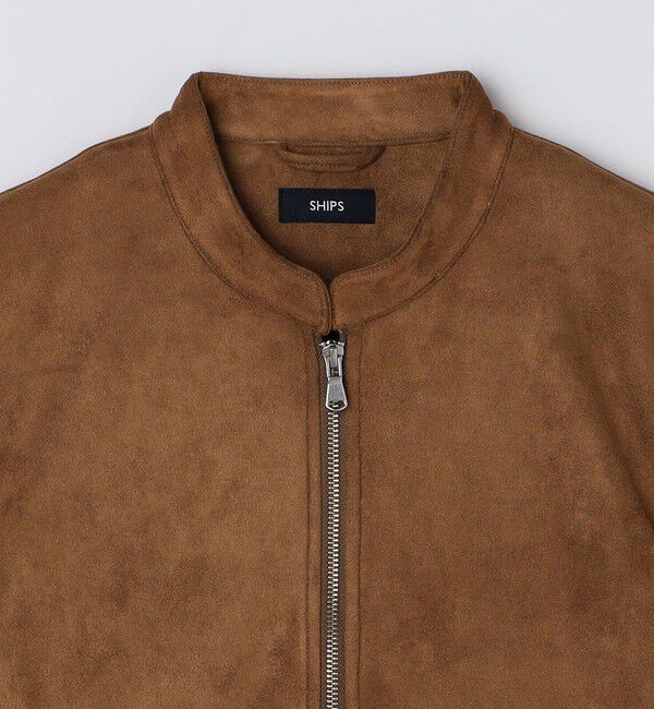 SHIPS「SHIPS: ポリエステル フェイク スエード シングル ライダース」|ライダースジャケット|