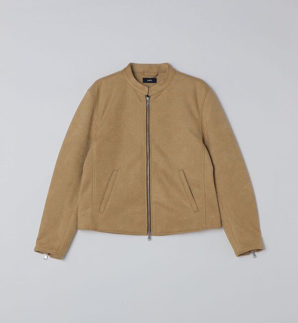SHIPS「SHIPS: ポリエステル フェイク スエード シングル ライダース」|ライダースジャケット|
