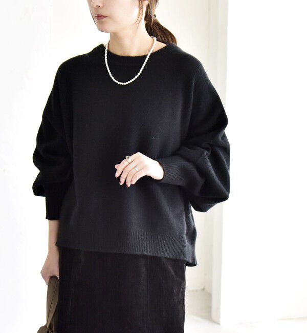 quaranciel「quaranciel:〈手洗い可能〉AQUA カシミヤ ミックス ドルマン ニット 25AW」|ニット・セーター|