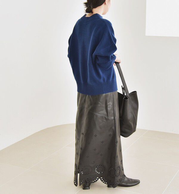 quaranciel「quaranciel: AQUA カシミヤ ミックス 2way ハイネック カーディガン」|カーディガン|