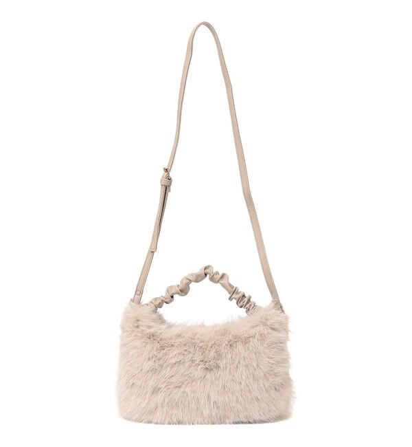 SHIPS any「SHIPS any: 2WAY フェイクファー ギャザー ショルダー バッグ」|ショルダー・メッセンジャー|