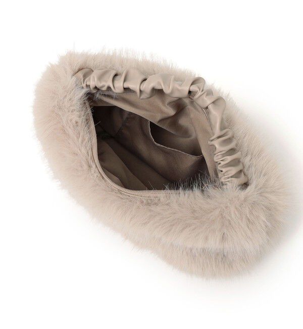 SHIPS any「SHIPS any: 2WAY フェイクファー ギャザー ショルダー バッグ」|ショルダー・メッセンジャー|