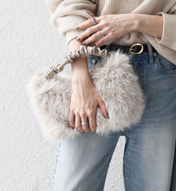 SHIPS any「SHIPS any: 2WAY フェイクファー ギャザー ショルダー バッグ」|ショルダー・メッセンジャー|