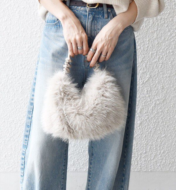 SHIPS any「SHIPS any: 2WAY フェイクファー ギャザー ショルダー バッグ」|ショルダー・メッセンジャー|