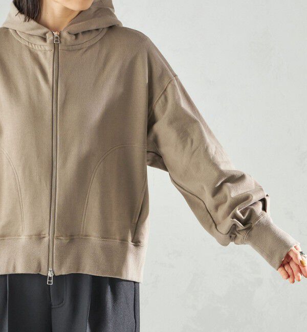 SHIPS for women「ミニ 裏毛 ジップ アップ フーディ」|パーカー|