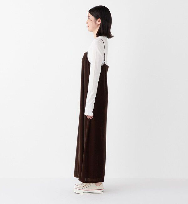 SHIPS Colors 「SHIPS Colors:〈手洗い可能〉ポリエステルベロア キャミ ワンピース」|ワンピース|