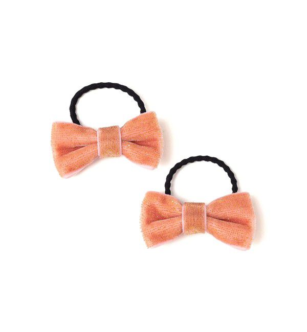 SHIPS KIDS「SHIPS KIDS: ラメ ミニ リボン ヘアゴム セット」|ヘアゴム・シュシュ|ピンク系