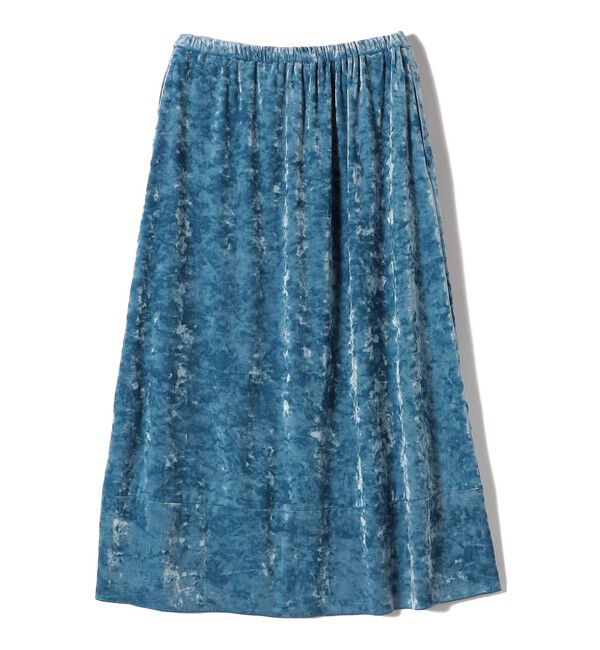 SHIPS for women「SHIPS Primary Navy Label:〈手洗い可能〉クラッシュ ベロア スカート」|スカート|