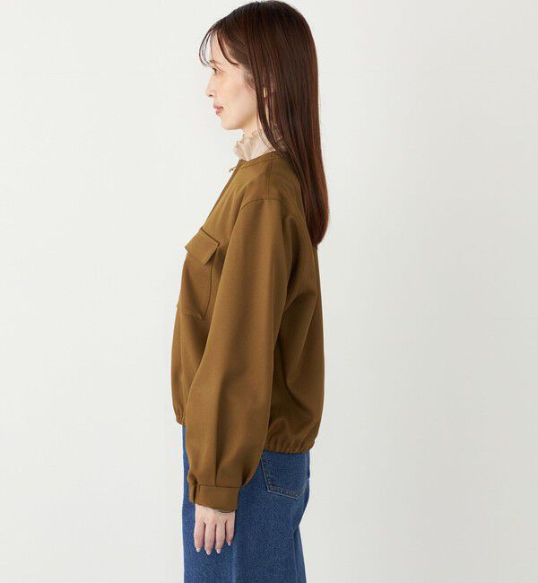 SHIPS Colors 「SHIPS Colors:〈手洗い可能〉ツイル ノーカラー ジップブルゾン」|ブルゾン・スタジャン|