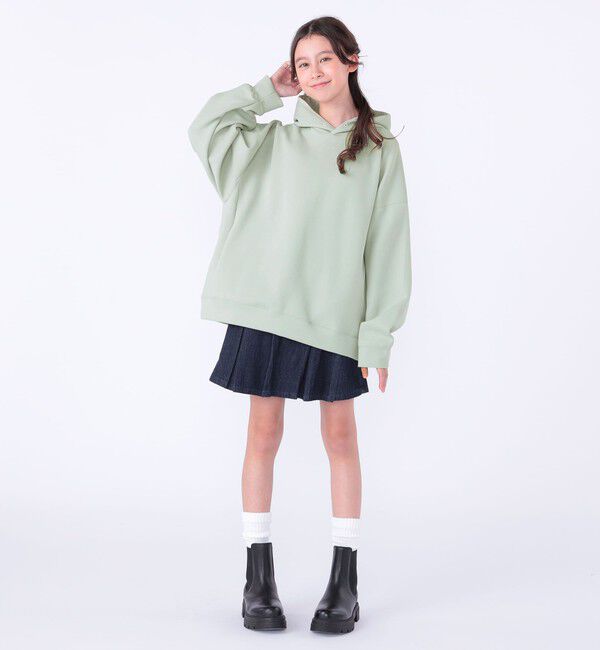 SHIPS KIDS「SHIPS KIDS:140～160cm /〈吸水速乾・抗菌・防臭〉ダブル ニット フード パーカ」|パーカー|