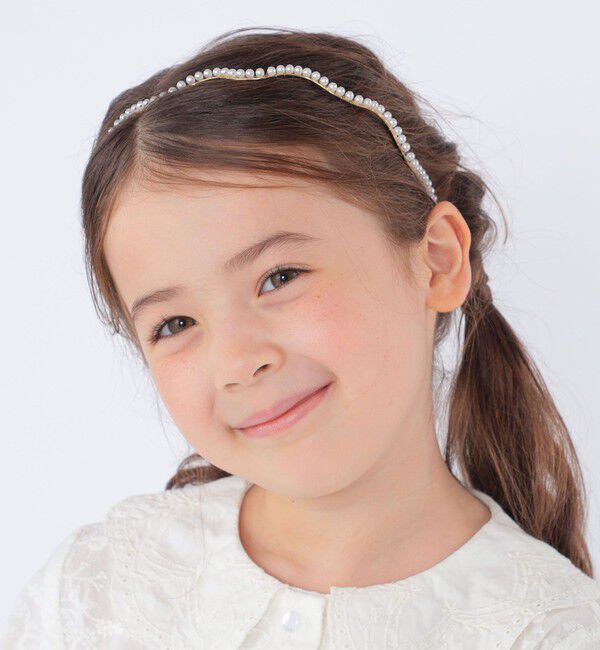 SHIPS KIDS「SHIPS KIDS: パール モチーフ カチューシャ」|カチューシャ|ホワイト