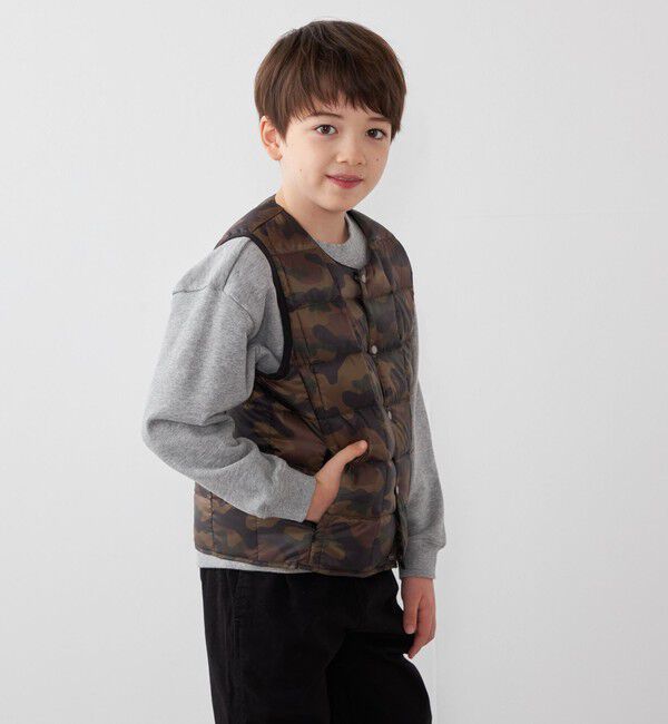 SHIPS any「TAION:〈手洗い可能〉クルーネック インナー ダウン ベスト <KIDS>」|ダウンベスト・ベスト|