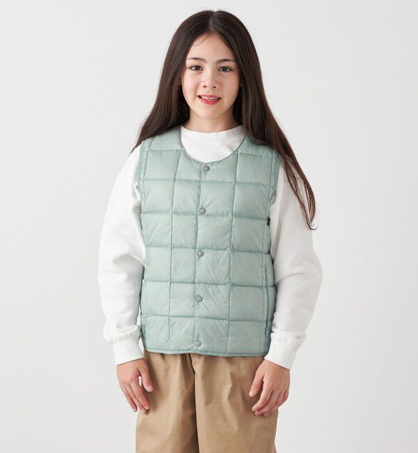 SHIPS any「TAION:〈手洗い可能〉クルーネック インナー ダウン ベスト <KIDS>」|ダウンベスト・ベスト|