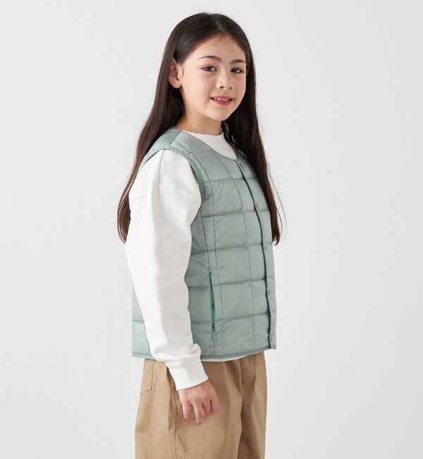 SHIPS any「TAION:〈手洗い可能〉クルーネック インナー ダウン ベスト <KIDS>」|ダウンベスト・ベスト|