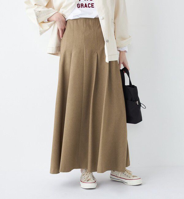 SHIPS Colors 「SHIPS Colors:〈手洗い可能〉カルゼ フレア マキシ スカート」|フレア|