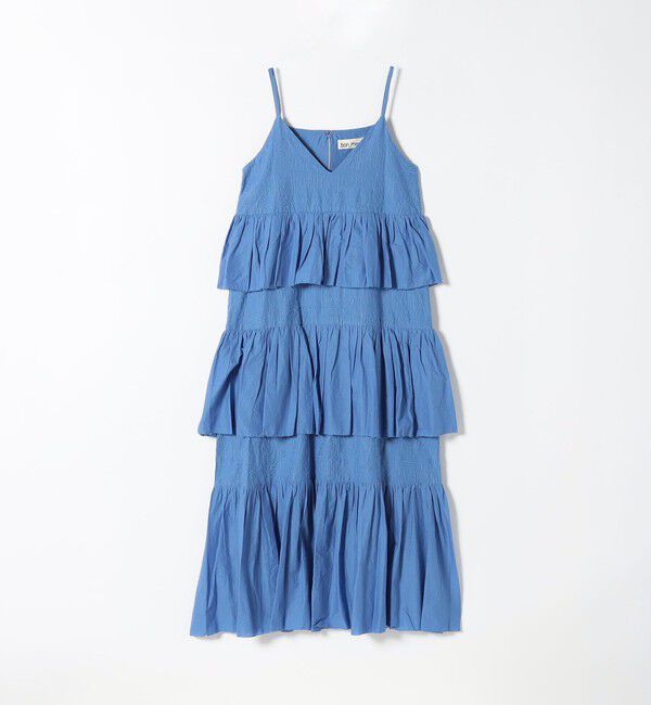 SHIPS any「bon_meur:〈洗濯機可能〉ロゴ エンブロイダリー ティアード キャミ ワンピース」|ワンピース|