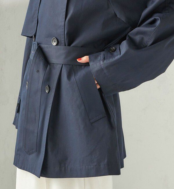 SHIPS for women「〈撥水加工〉バック ギャザー ドロスト ミディ丈 トレンチ コート」|トレンチコート|