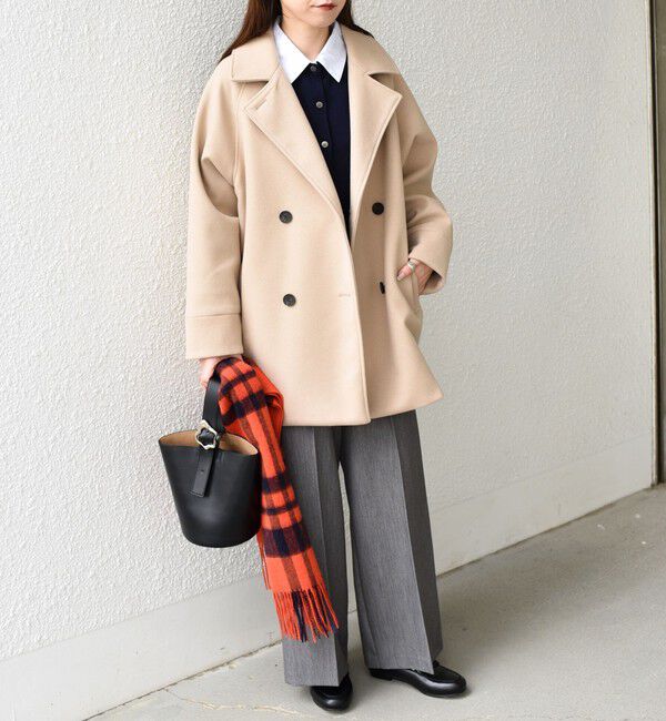 SHIPS Colors 「SHIPS Colors:〈手洗い可能〉ジャージーメルトン ピーコート 2◇」|ピーコート|