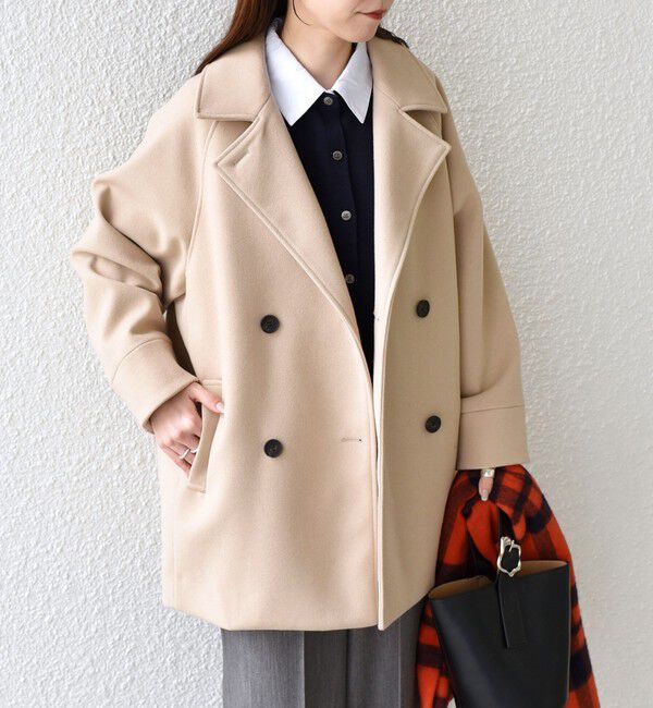 SHIPS Colors 「SHIPS Colors:〈手洗い可能〉ジャージーメルトン ピーコート 2◇」|ピーコート|