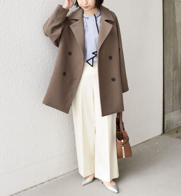 SHIPS Colors 「SHIPS Colors:〈手洗い可能〉ジャージーメルトン ピーコート 2◇」|ピーコート|