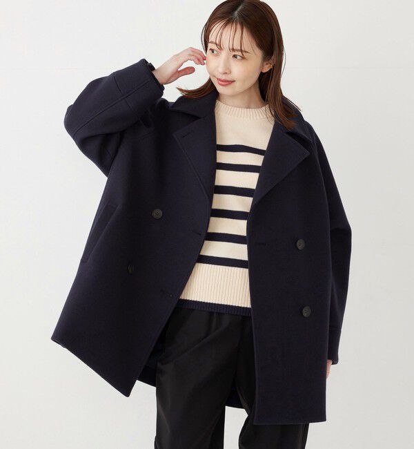 SHIPS Colors 「SHIPS Colors:〈手洗い可能〉ジャージーメルトン ピーコート 2◇」|ピーコート|