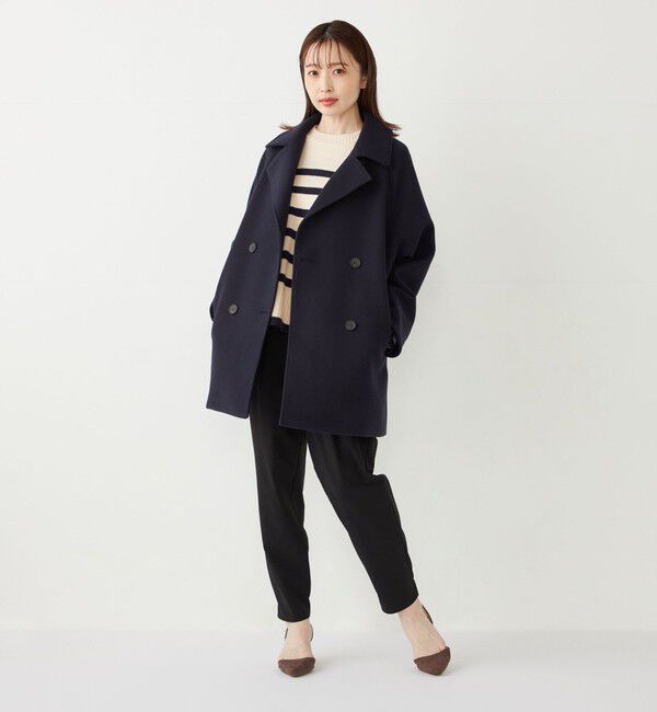 SHIPS Colors 「SHIPS Colors:〈手洗い可能〉ジャージーメルトン ピーコート 2◇」|ピーコート|