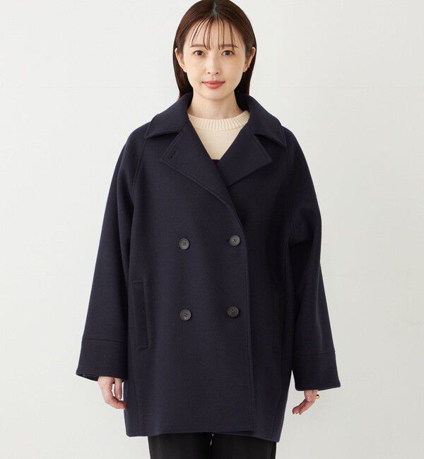 SHIPS Colors 「SHIPS Colors:〈手洗い可能〉ジャージーメルトン ピーコート 2◇」|ピーコート|