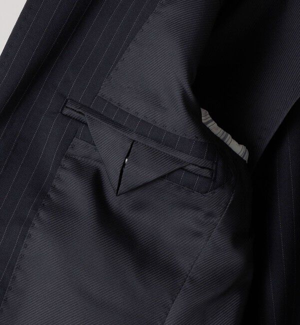 SHIPS KIDS「SHIPS KIDS:110～130cm /セレモニー ネイビー ストライプ ジャケット」|スーツ|