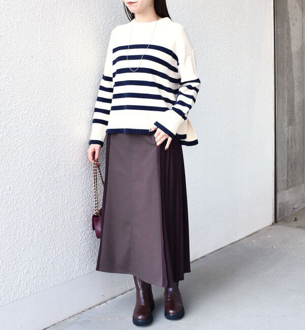 SHIPS Colors 「SHIPS Colors:〈手洗い可能〉プリーツ コンビ スカート」|スカート|