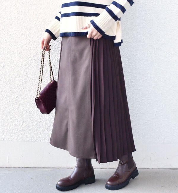 SHIPS Colors 「SHIPS Colors:〈手洗い可能〉プリーツ コンビ スカート」|スカート|
