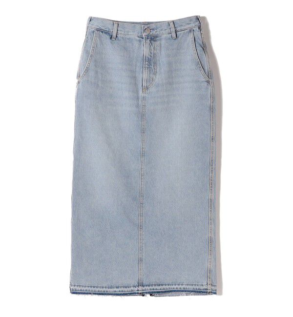 SHIPS for women「SHIPS Primary Navy Label:ブリーチ 5ポケット デニム スカート」|スカート|ライトブルー