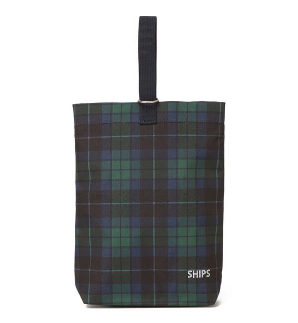 SHIPS KIDS「SHIPS KIDS:オリジナル タータンチェック シューズ バッグ」|その他|ネイビー