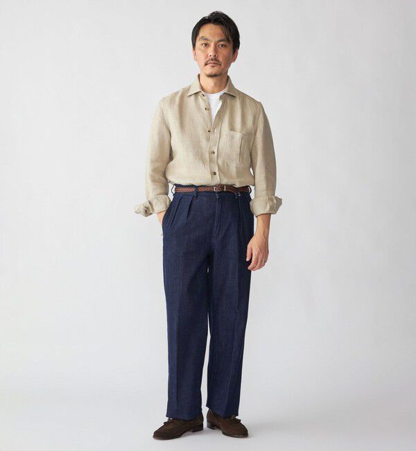 SHIPS「【SHIPS別注】YCHAI: ライト デニム ワイド トラウザーズ」|デニム|